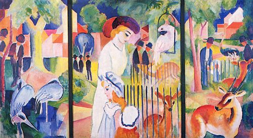 Großer Zoologischer Garten, Triptychon, 1913, August Macke