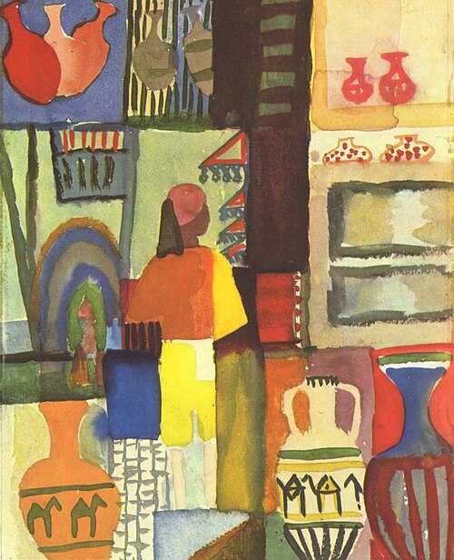 Händler mit Krügen, 1914, August Macke