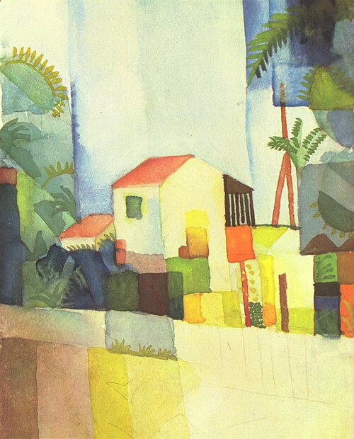 Helles Haus, 1914, August Macke