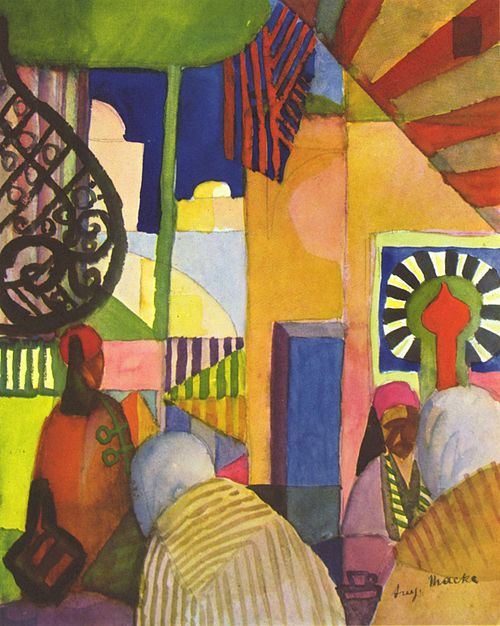 Im Basar, 1914, August Macke