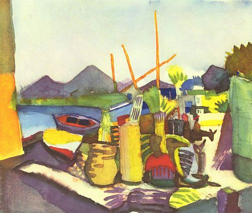 Landschaft bei Hammamet, 1914, August Macke
