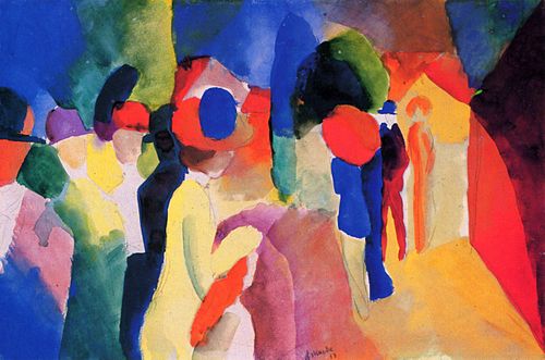 Mit gelber Jacke, 1913, August Macke