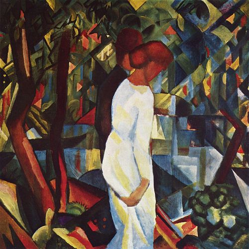 Couple-in-the-forest, 1912, August Macke