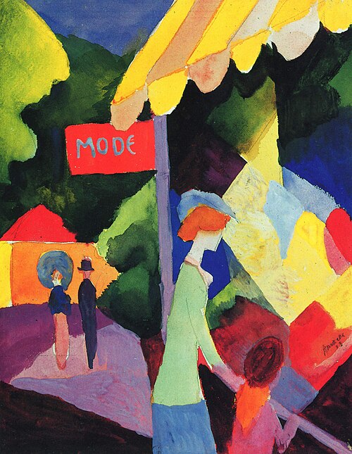 Modeschaufenster, 1913, August Macke