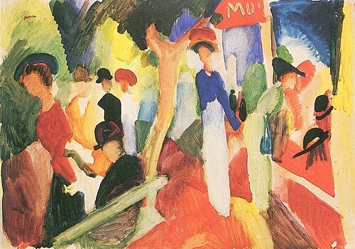 Hutladen an der Promenade, 1914, August Macke