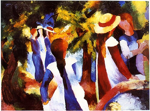 Jeunes Filles sous les arbres, 1914, August Macke
