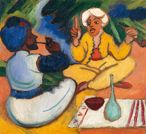 Märchenerzähler, 1912, August Macke