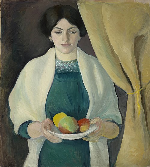 Portrait aux pommes, 1909, August Macke