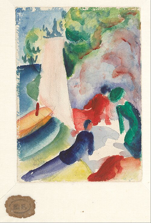 Picnic on the Beach, 1913, August Macke