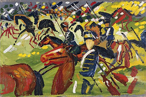 Hussars on a Sortie, 1913, August Macke