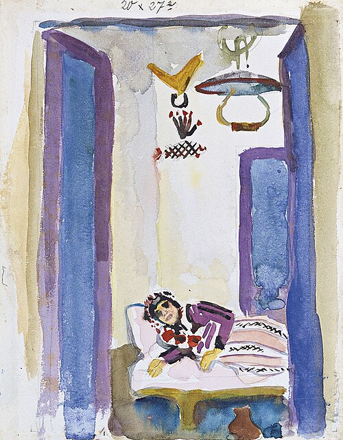 Woman on a Divan, 1914, August Macke
