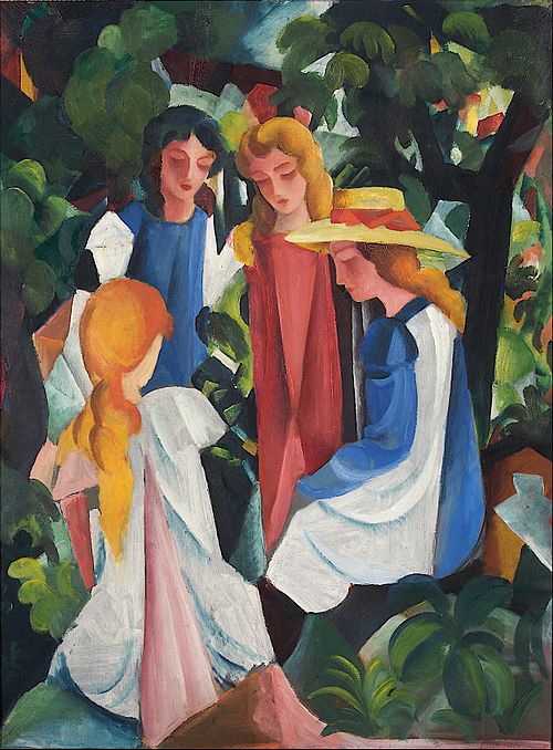 Quatre jeunes filles, 1914, August Macke
