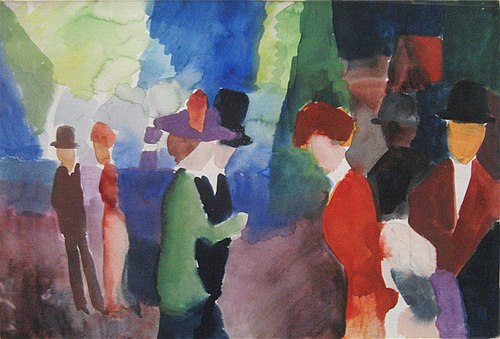 Leute, die sich begegnen, 1914, August Macke