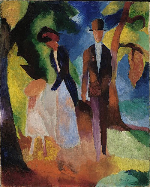 People by a Blue Lake, 1913, August Macke