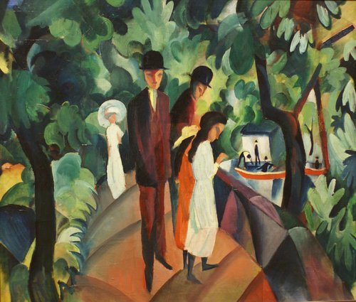 Walk on the Bridge, 1912, August Macke