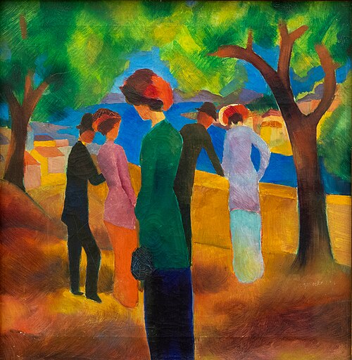 Femme à la veste verte, 1913, August Macke