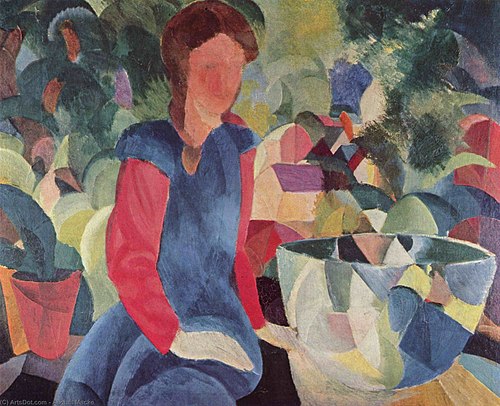 Girl with Fish Bowl, 1914, August Macke