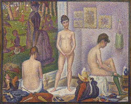 Les Poseuses, small version, 1887, Georges Seurat