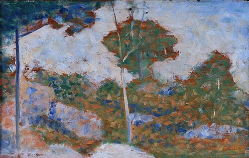 Forêt de Barbizon en automne, 1881, Georges Seurat