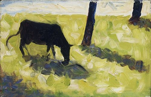 Vache noire dans un Pré, 1881, Georges Seurat