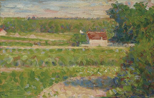 La Maison au toit rouge, 1883, Georges Seurat