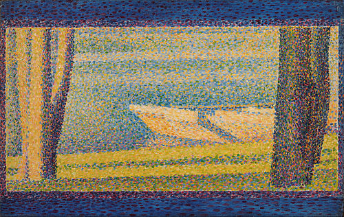 Moored Boats and Trees, 1890, Georges Seurat