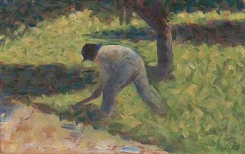 Peasant with a Hoe, 1882, Georges Seurat