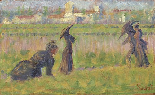 Figures in a Landscape, 1883, Georges Seurat