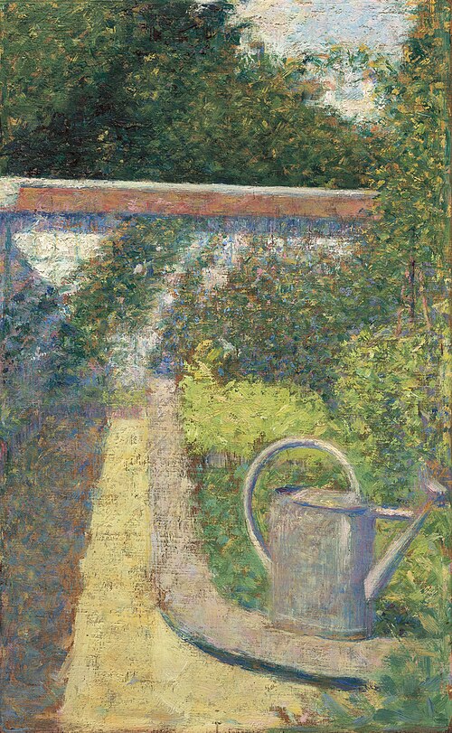The Watering Can - Garden at Le Raincy, 1883, Georges Seurat