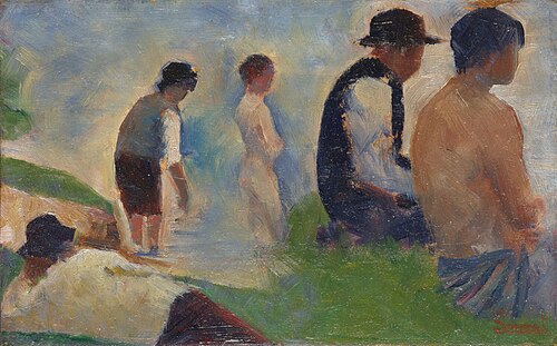 Bathers at Asnières (Study II), 1883, Georges Seurat