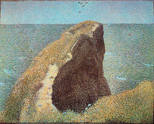 Le Bec du Hoc, Grandcamp, 1885, Georges Seurat