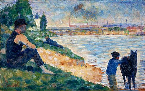 Bathers at Asnières (Study III), 1883, Georges Seurat