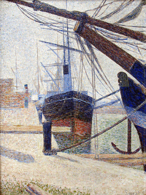 Corner of the harbour, Honfleur, 1886, Georges Seurat