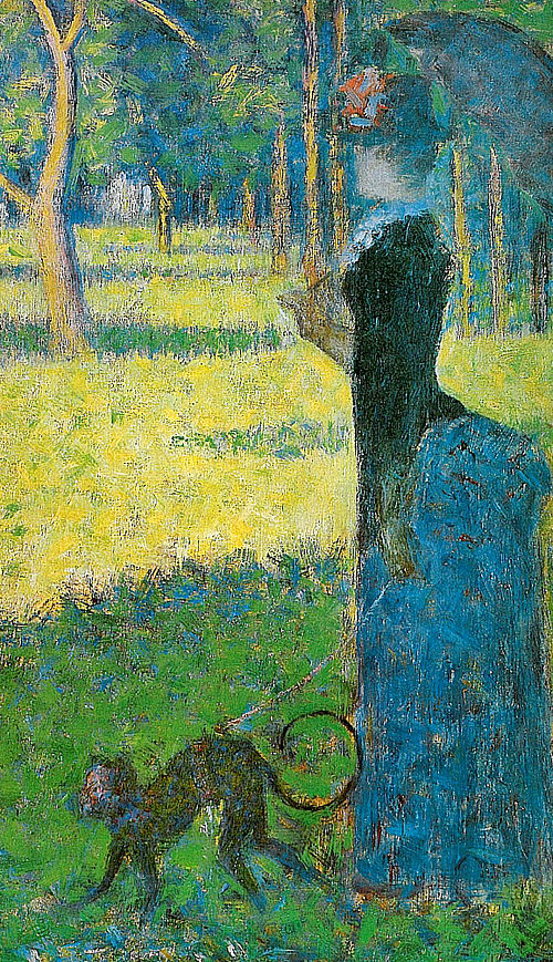Woman with a Monkey, 1884, Georges Seurat