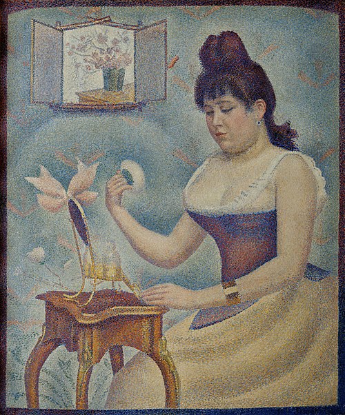 Young Woman Powdering Herself, 1889, Georges Seurat
