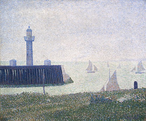 End of the pier, Honfleur, 1886, Georges Seurat