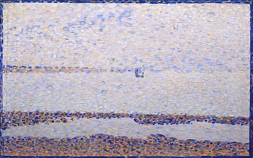 Beach at Gravelines, 1890, Georges Seurat