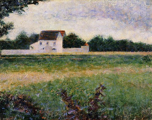 Paysage d'Ile de France, 1881, Georges Seurat