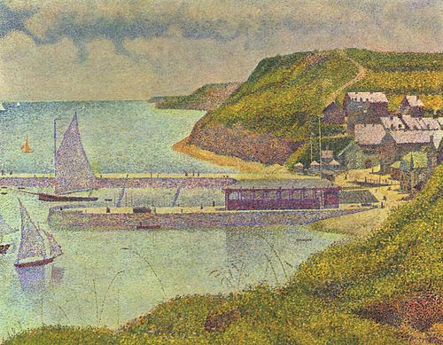Port-en-Bessin, outer harbour, high tide, 1888, Georges Seurat