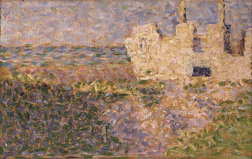 Ruines à Grandcamp, 1885, Georges Seurat
