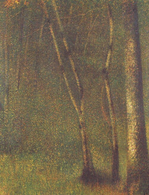 The Forest at Pontaubert, 1881, Georges Seurat
