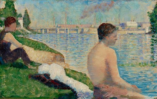 Étude pour Une baignade à Asnières, 1883, Georges Seurat