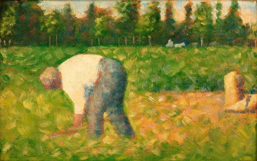 Paysan travaillant, 1882, Georges Seurat