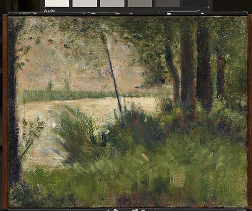 Grassy Riverbank, 1881, Georges Seurat