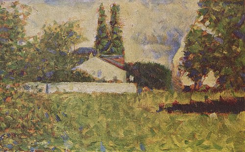 House among Trees, 1883, Georges Seurat