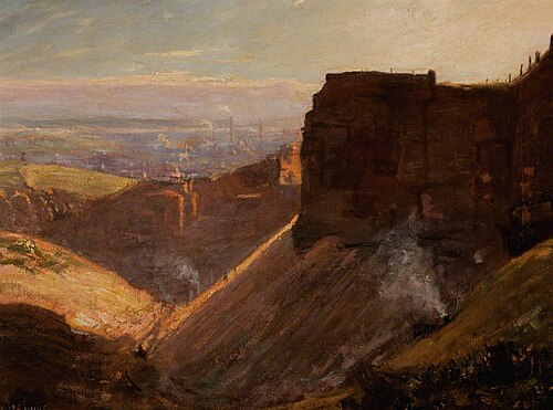 View of Llanelli from the Furnace Quarry, 1906, James Dickson Innes