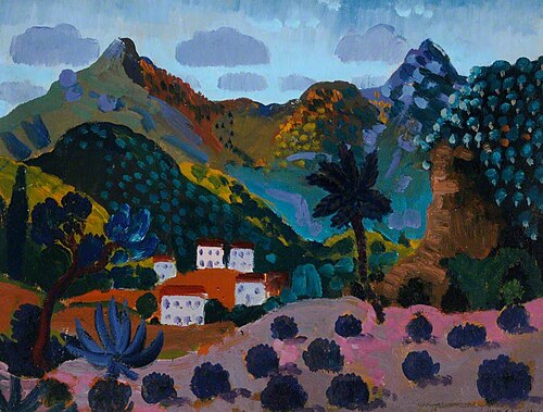 Mediterranean Coast Scene (Landscape Pyrenees), 1911, James Dickson Innes