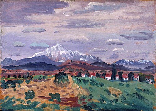 Canigou in Snow, 1911, James Dickson Innes