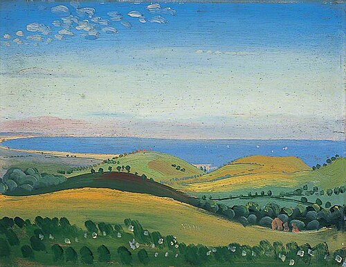 View from the White Hart, Guestling, Sussex, 1911, James Dickson Innes