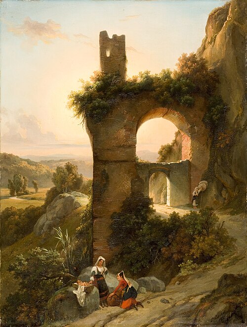 Vue près de Tivoli, 1833, Prosper Barbot